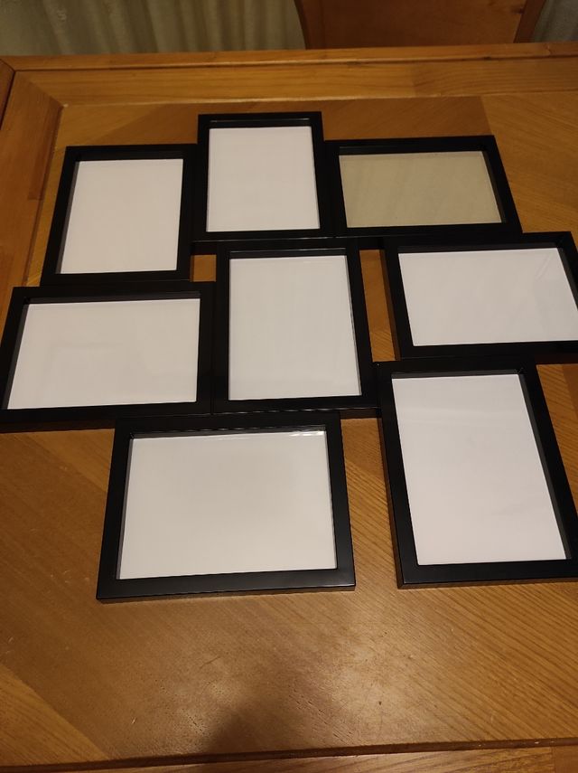 Moldura fotográfica colagem parede 8 fotos