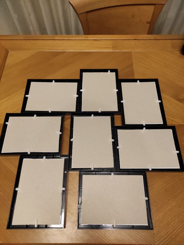 Moldura fotográfica colagem parede 8 fotos