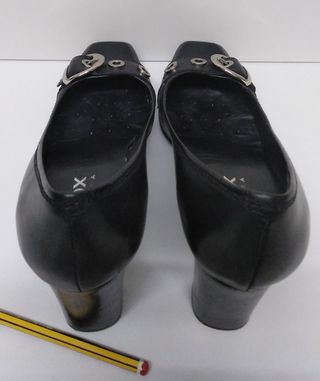 Zapato Geox Respira Mujer Piel Negro Tacón 8cm.