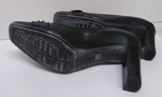 Zapato Geox Respira Mujer Piel Negro Tacón 8cm.