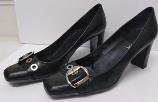 Zapato Geox Respira Mujer Piel Negro Tacón 8cm.