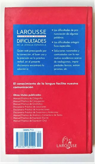 Larousse- dificultades de la lengua española