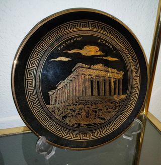 PLATO DE PORCELANA PARTENÓN DE ATENAS