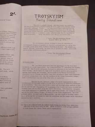 TROTSKY: His ideas [in] Cogito / Johnstone, Monty