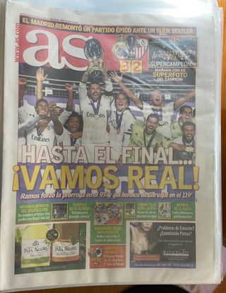 Súpercopas Europa Real Madrid  Diario AS y Marca