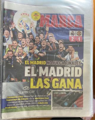 Súpercopas Europa Real Madrid  Diario AS y Marca