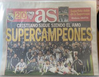 Súpercopas Europa Real Madrid  Diario AS y Marca