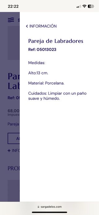 Sargadelos figura Pareja de Labradores