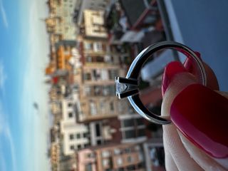 Anillo oro blanco 18 quilates y diamante