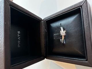 Anillo oro blanco 18 quilates y diamante