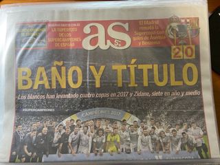 Súpercopas España Real Madrid  Diario AS y Marca