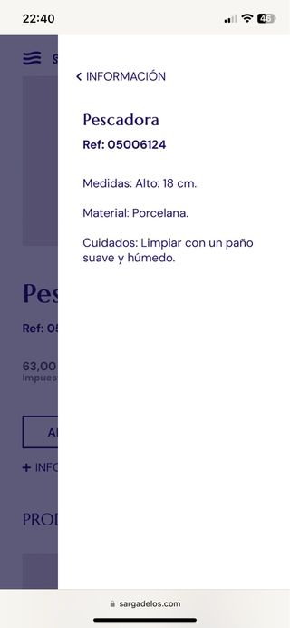 Sargadelos figura Pescadora