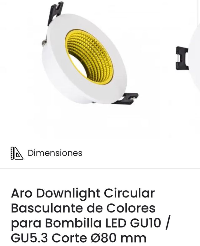Foco / aro downlight circular nuevo