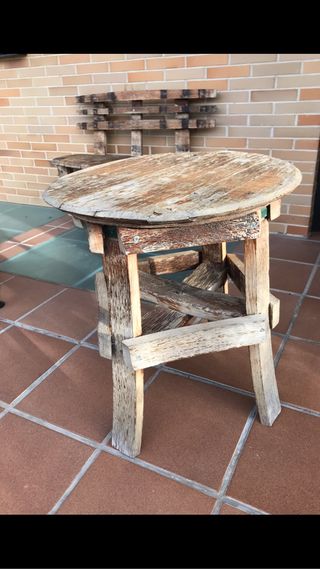 Conjunto muebles rústicos roble