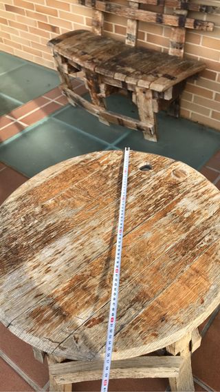 Conjunto muebles rústicos roble