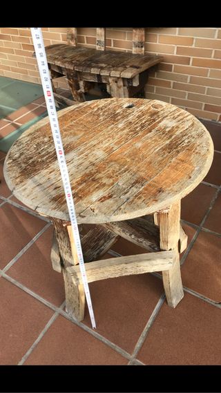 Conjunto muebles rústicos roble