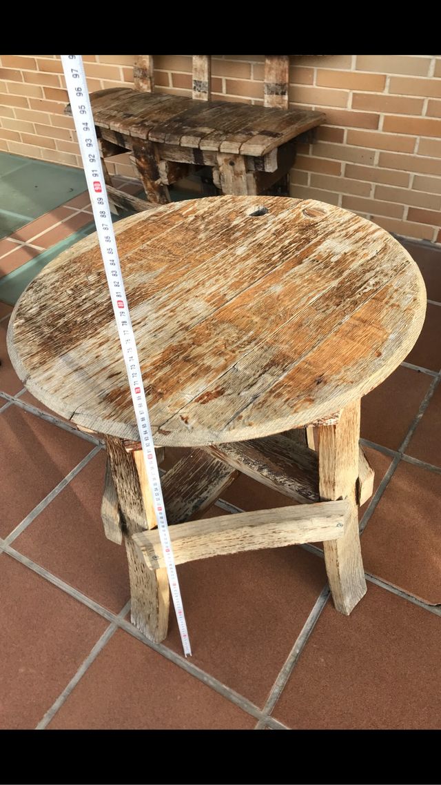 Conjunto muebles rústicos roble