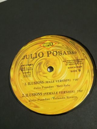 Vinilo dj julio posadas ilusiones maxi single