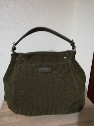 Bolso Carmela - Piel y Ante (Trenzado) - NUEVO