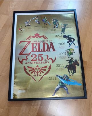 Poster Zelda 25 aniversario dorado oficial