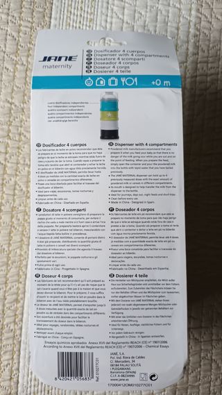 Dosificador leche bebé Jané 4 cuerpos