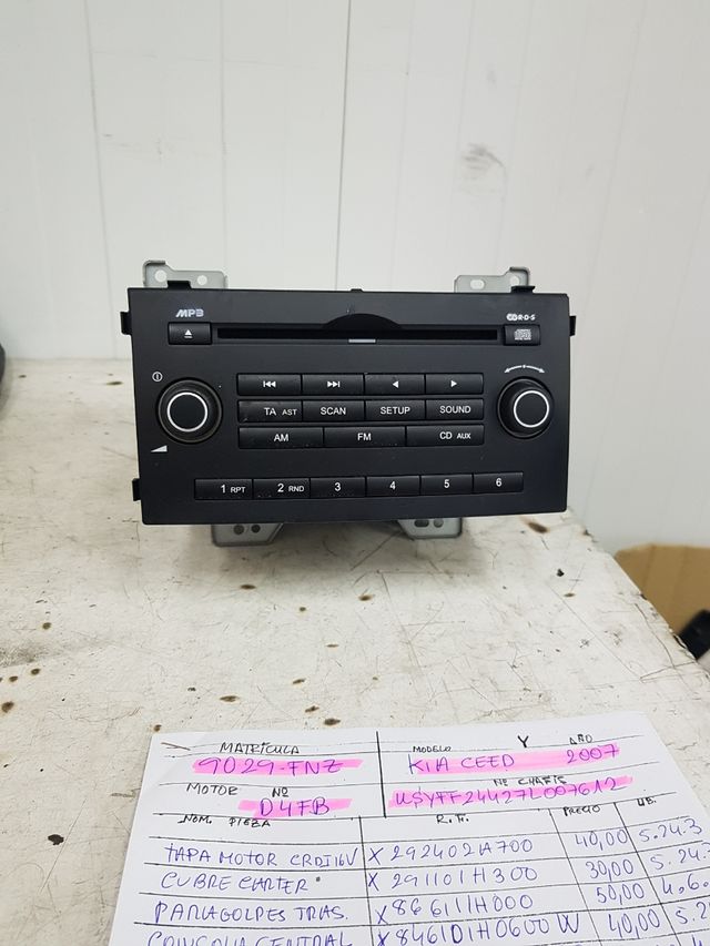 RADIO CD,No tenemos el codigo