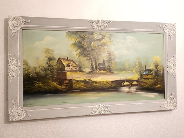 Pintura antigua óleo sobre lienzo.