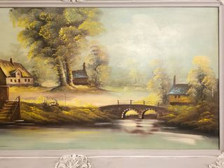 Pintura antigua óleo sobre lienzo.