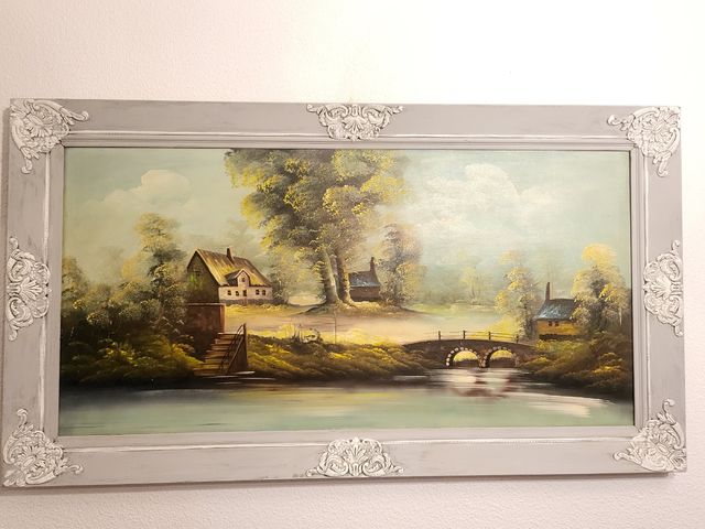 Pintura antigua óleo sobre lienzo.