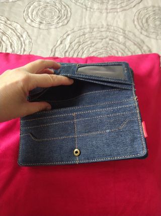 Cartera, tarjetera, monedero, vaquera
