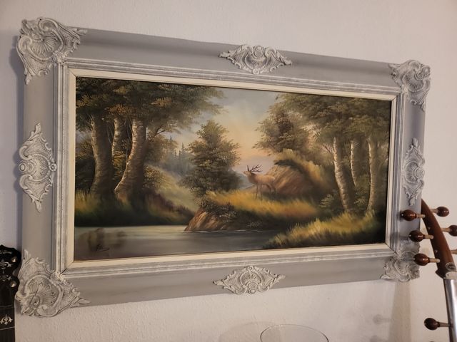 Antigua pintura Óleo sobre lienzo