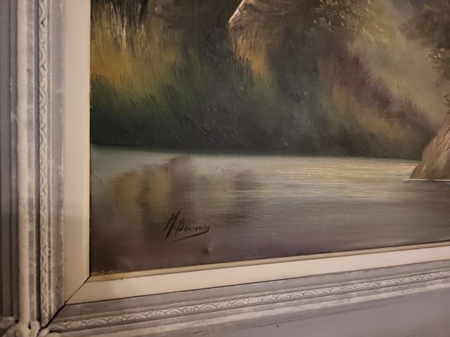 Antigua pintura Óleo sobre lienzo