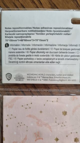 Set de notas autoadhesivas Harry Potter
