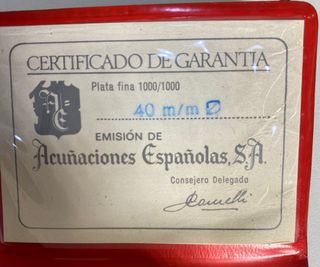 MEDALLA CONMEMORATIVA COLON PLATA 4MM