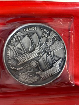 MEDALLA CONMEMORATIVA COLON PLATA 4MM