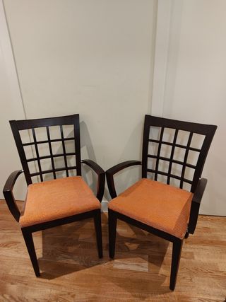 2 Sillones/Sillas retro con brazos