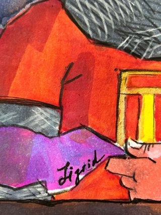 DIBUJO ACUARELA EL CAPITÁN TRUENO