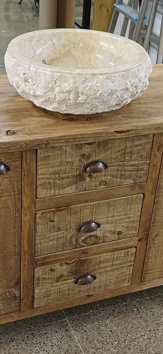 Mueble de baño estilo wabi sabi