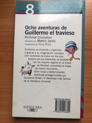 Libro Ocho aventuras de guillermo el travieso