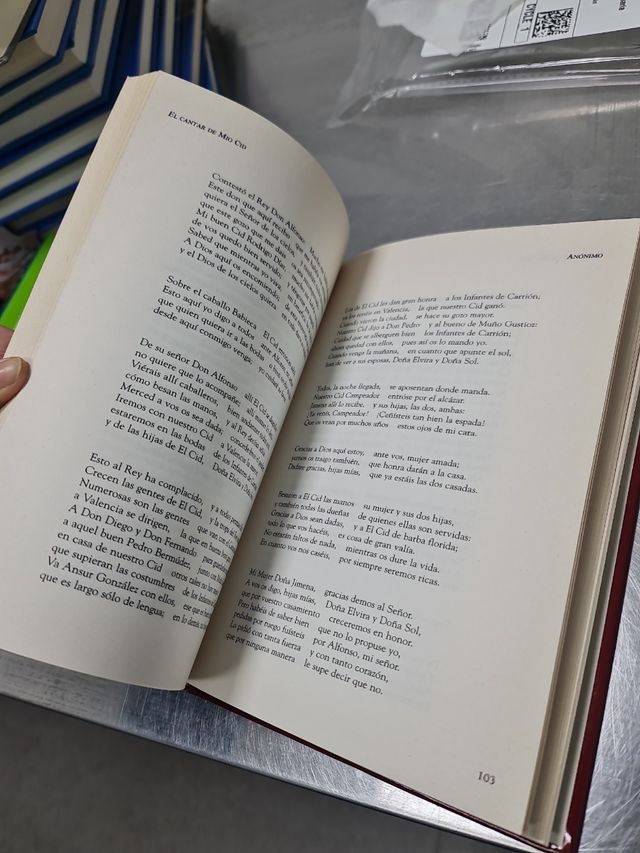 Libro El Cantar de Mío Cid
