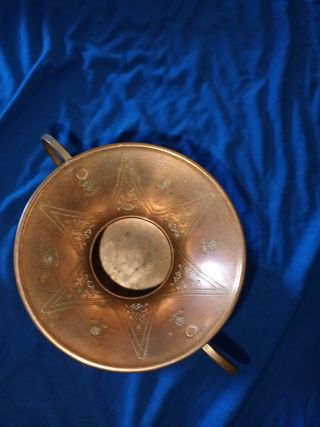 Anfora artigianale martellata rame