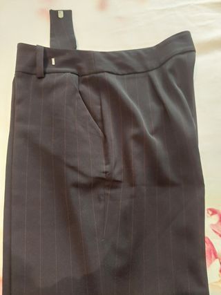 Pantalone  nero   mille righe rosse tg. 44 italian