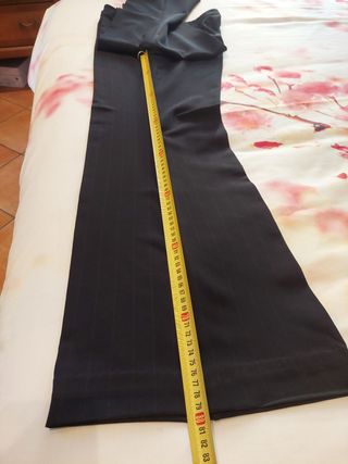 Pantalone  nero   mille righe rosse tg. 44 italian