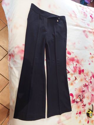 Pantalone  nero   mille righe rosse tg. 44 italian