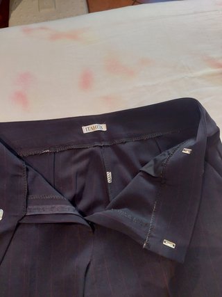 Pantalone  nero   mille righe rosse tg. 44 italian