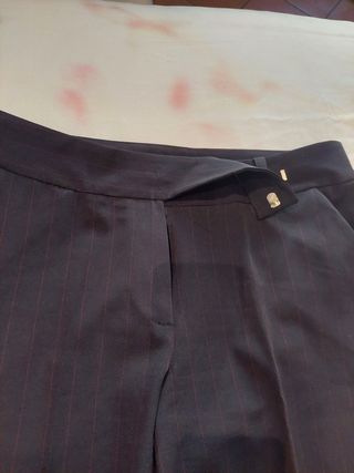 Pantalone  nero   mille righe rosse tg. 44 italian