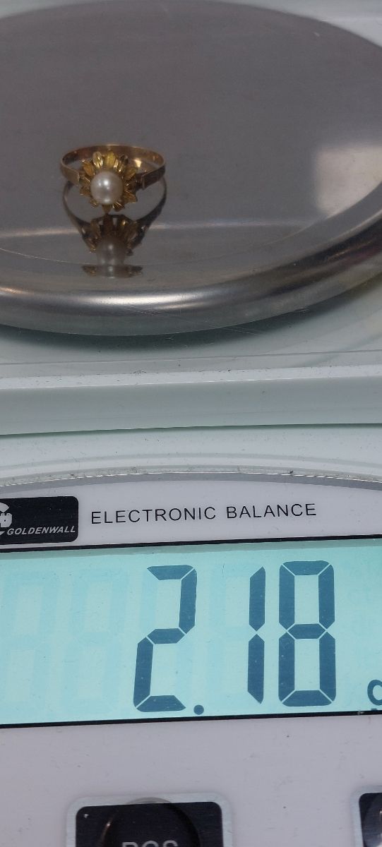 Anillo oro 18k con perla