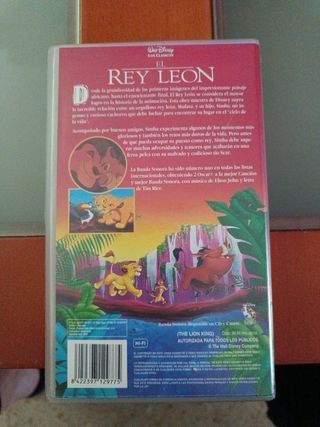 Película El Rey León VHS