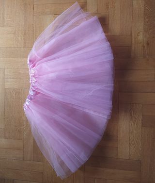 Falda tul rosa