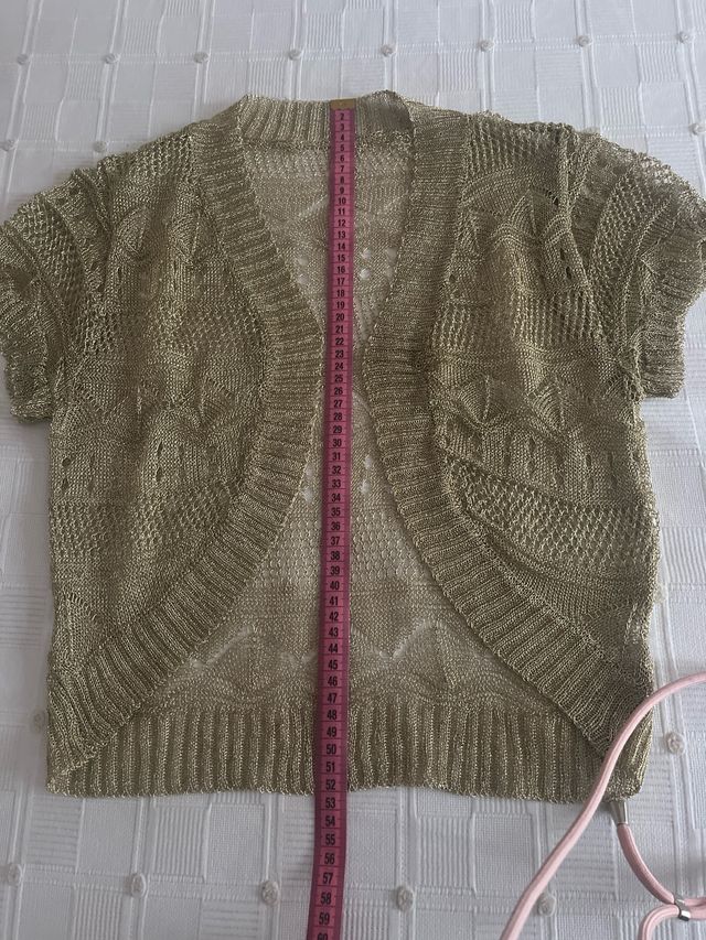 Chaqueta torera de fiesta dorada